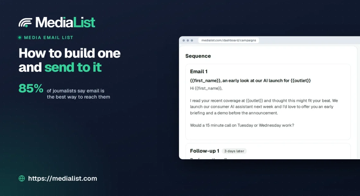 Media List, Media Email List (2026), How to Build and Send to One