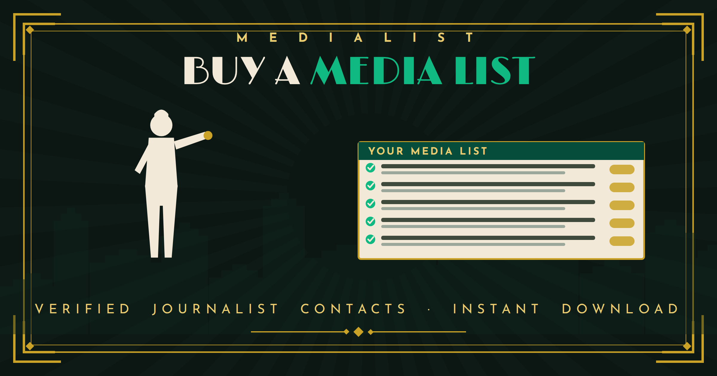 Buy a media list of verified journalist contacts from MediaList