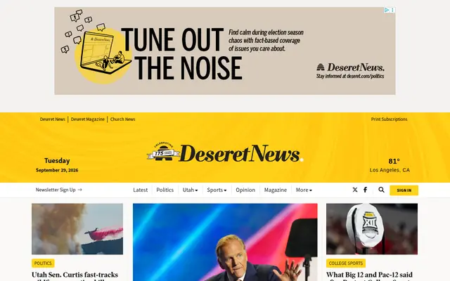Deseret News homepage