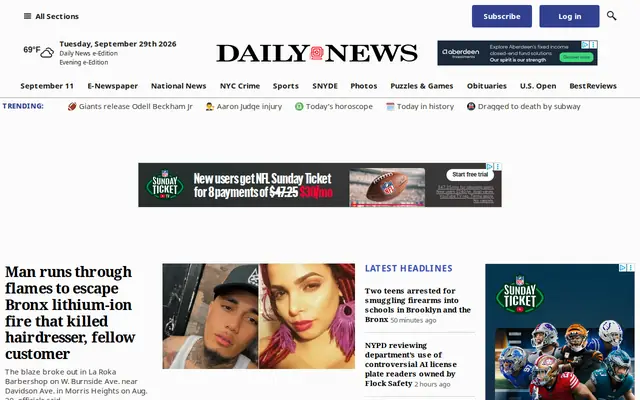 New York Daily News homepage