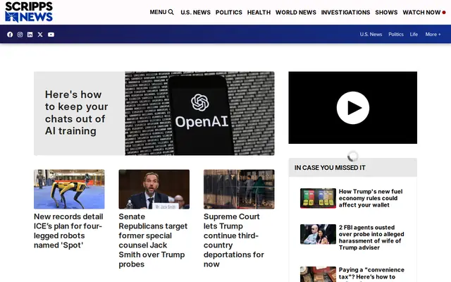 Scripps News homepage